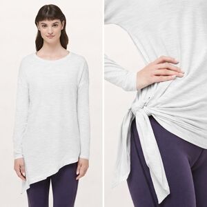 Lululemon To the Point Long Sleeve Yoga Shirt Space Dye Ice Grey Size 6